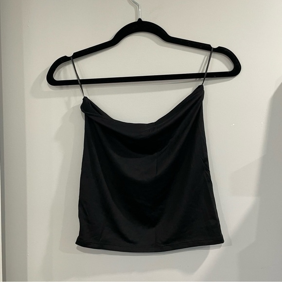Black Spaghetti Strap Cami Top H&M M - Picture 3 of 3